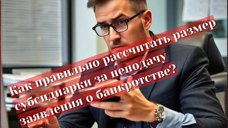 Как рассчитывать размер субсидиарной ответственности за неподачу заявления о банкротстве должника