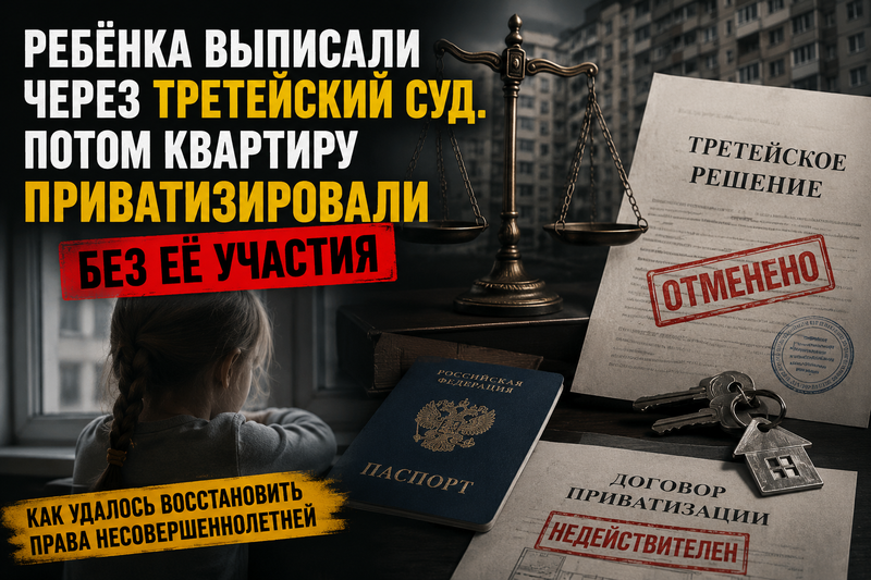 Два суда, один спор и третейское решение по жилищным правам ребёнка. Как удалось отменить приватизацию квартиры?!!