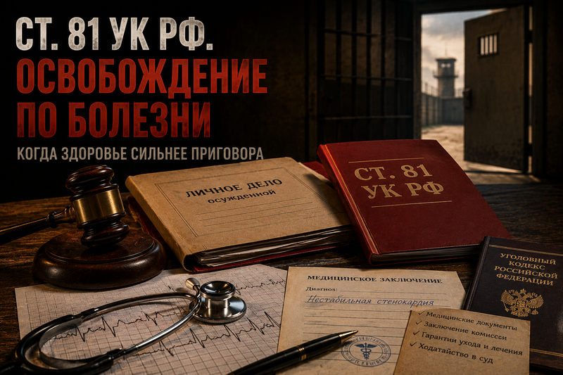 Освобождение от наказания по болезни (ст. 81 УК РФ). Как своевременная работа с медицинскими документами помогла освободить осужденную от дальнейшего отбывания наказания