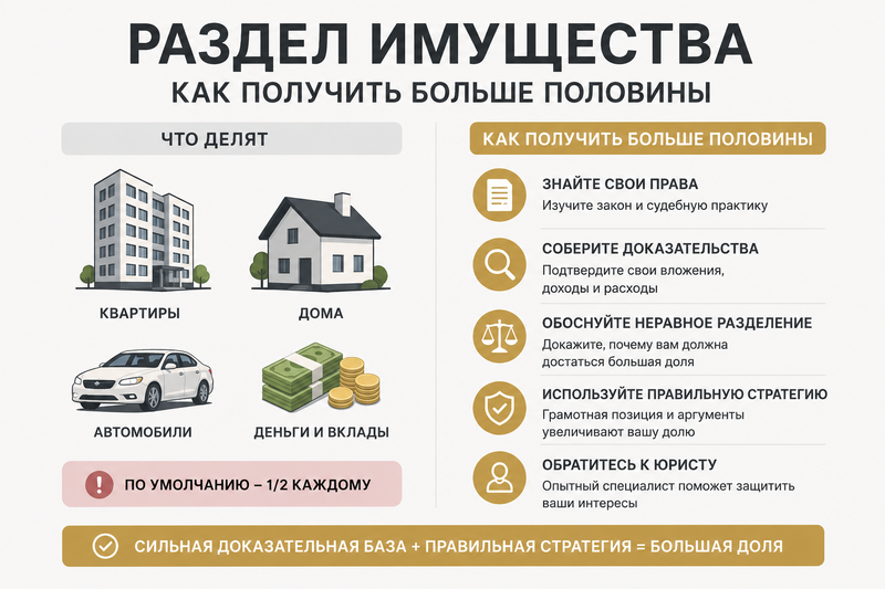 Квартира остаётся жене целиком: три механизма неравного раздела и ошибки, которые погубили ответчиков