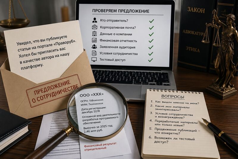 «Приглашаем стать автором». Несколько мыслей о проверке подобных предложений