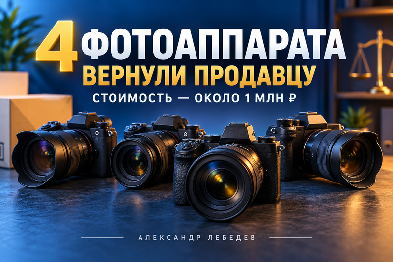 Четыре фотоаппарата стоимостью около 1 млн рублей возвращены: кейс продавца Ozon