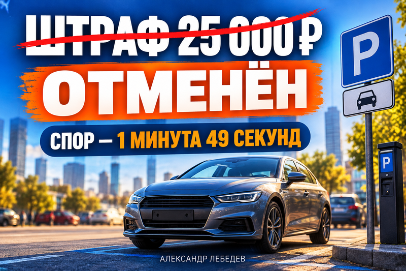 25 тысяч рублей за 1 минуту 49 секунд: отмена парковочного штрафа ООО «Футбол Рига»