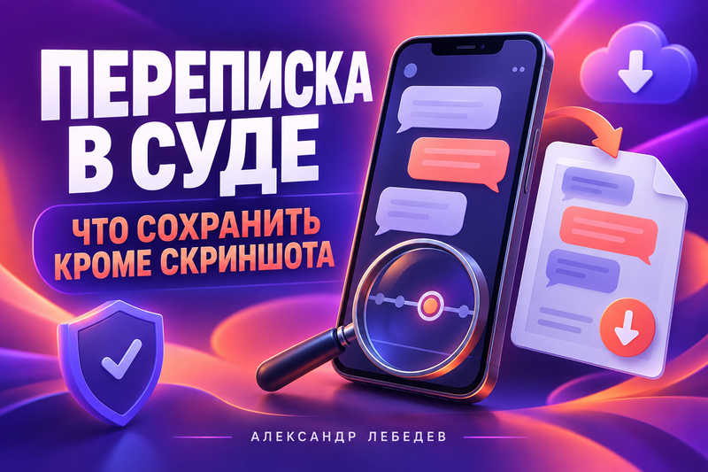 Переписка в суде: что сохранить кроме одного скриншота