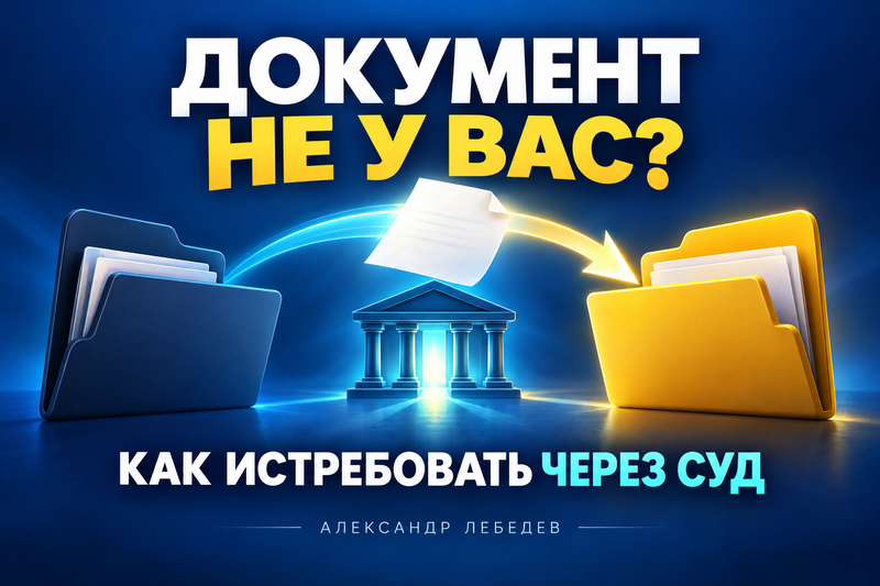 Документ не у вас: четыре пункта ходатайства об истребовании доказательств