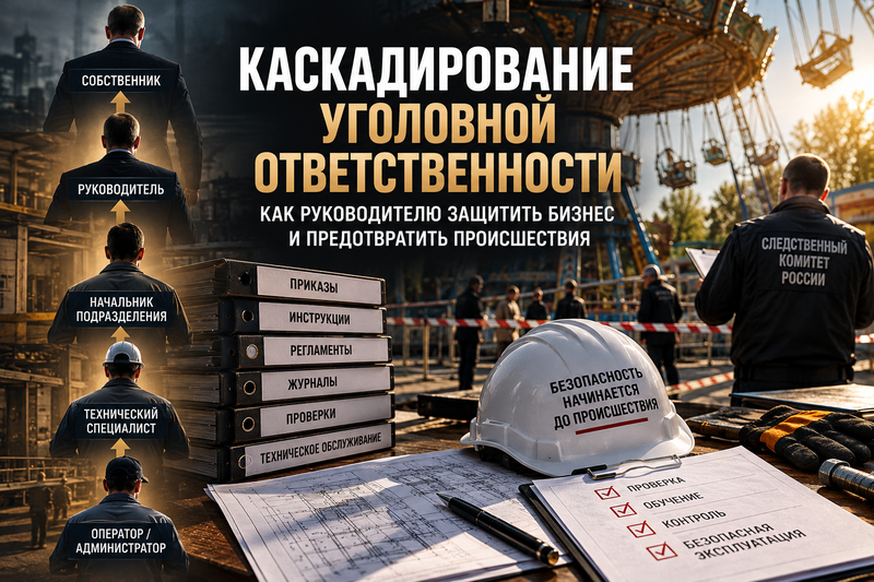 Каскадирование уголовной ответственности: как руководителю защитить бизнес и предотвратить происшествия (ст. 109, 143, 216, 217, 238 УК РФ)