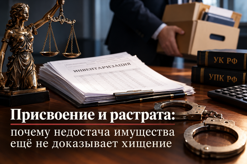 Присвоение и растрата: почему недостача имущества ещё не доказывает хищение
